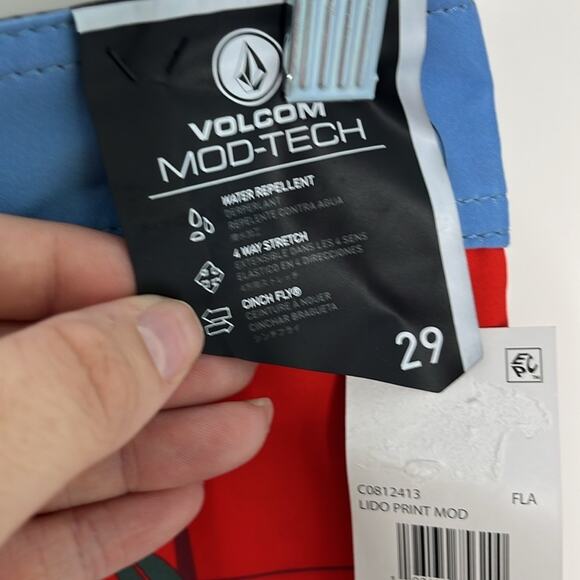 Boys Volcom Swim Trunks Size 18 - Picture 2 of 6